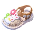 thumbnail image 1 of ASFGIMUJ Toddler Shoes Comfortable Flat Sandals Fashionable Toe Covering Toddler Shoes Beach Sandals,Size 3 Months-6 Months, 1 of 5