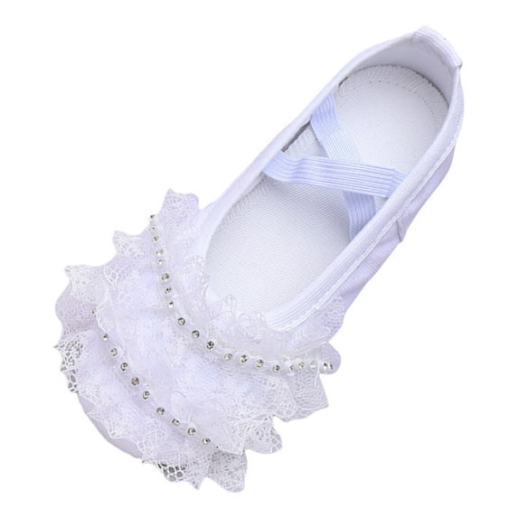 ASFGIMUJ Toddler Shoes Dance Shoes Ballet Performance Indoor Lace Yoga Shoes For Toddler,Size 2 Years-2.5 Years