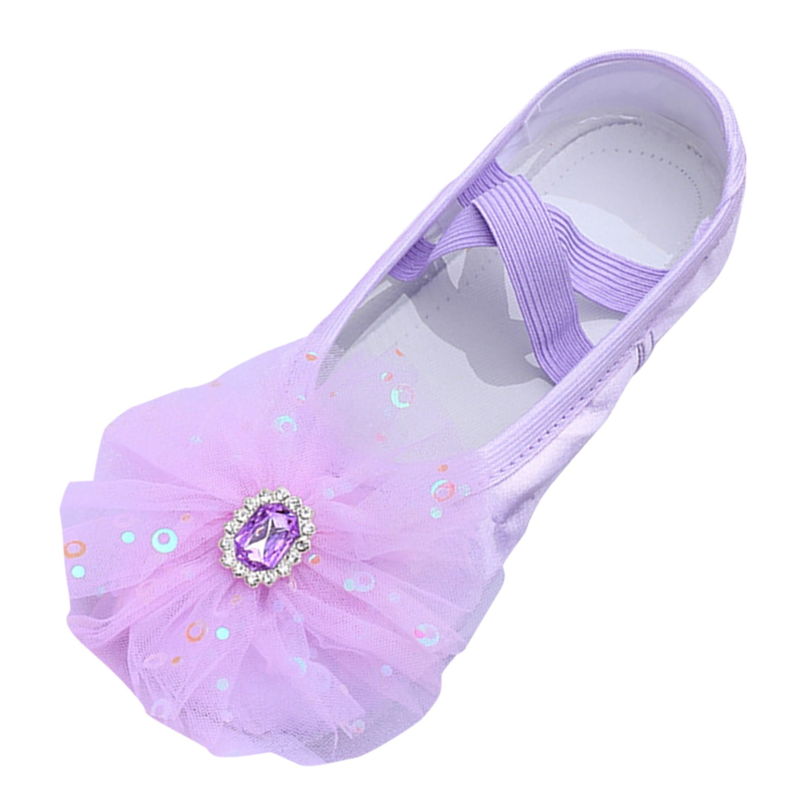 ASFGIMUJ Toddler Shoes Dance Shoes Ballet Performances Diamond Lace ...