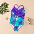 thumbnail image 1 of ASFGIMUJ Toddler Swimsuit Girl 1 Pieces Cuhk Ruffled Summer Beach Floral Swimwear Toddler Bathing Suit Girl,Size 10-11Y, 1 of 9