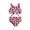 thumbnail image 1 of ASFGIMUJ Toddler Swimsuit Girl Two Piece Summer Heart Printed Swimwear Reversible Bikini Set Toddler Girl Bathing Suit,Size 4 Years-5 Years, 1 of 6