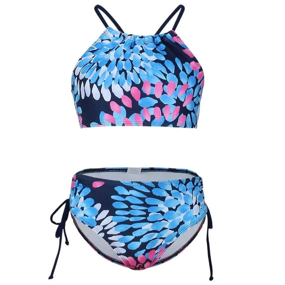 ASFGIMUJ Toddler Swimsuit Girl Two Piece Surf Daisy Beach Sport Bathing Suits For Girls,Size 10 Years