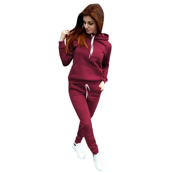 ASFGIMUJ Women BlacklesSolid Color Sets Zipper Wear Lounge Wear Suit Sport Set Tops+Pants XXXL