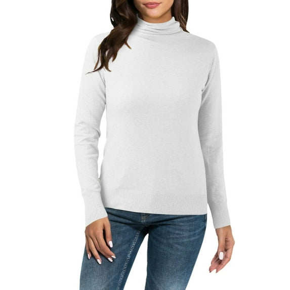 ASFGIMUJ Women Casual Solid Color Bottoming Shirt Slim High Collar Knitted Long Sleeved Top
