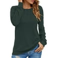 thumbnail image 1 of ASFGIMUJ Women Long Sleeve Shirts Casual Tops Dressy Blouses Fashion Pleated Tunic, 1 of 7