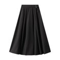 thumbnail image 1 of ASFGIMUJ Women Mid Length Suit Skirt A Line High Waisted Pleated Skirt Daily Half Suit Skirts, 1 of 6