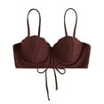 thumbnail image 1 of ASFGIMUJ Women Strappy Seashell Bikini Top Push Up Bathing Suit Tops For Women With Underwire Swimsuit Tops, 1 of 5