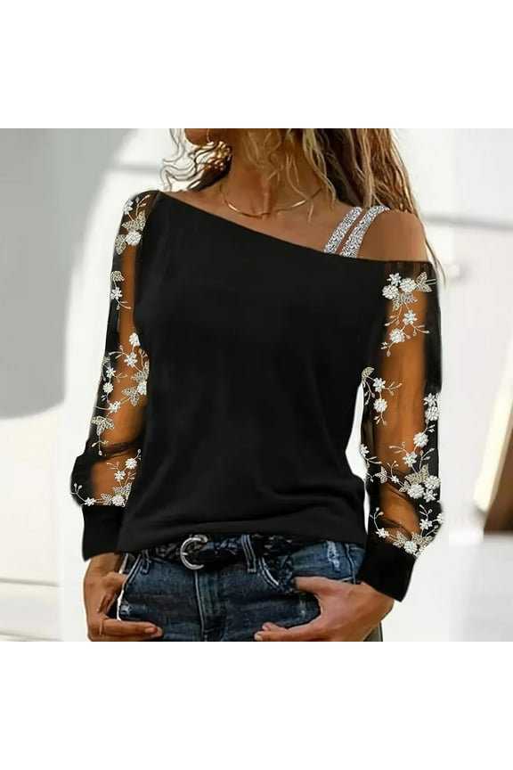 Women's Elegant Black Sequin Blouse Sexy Glitter Top for Year’s Eve or Formal Occasions Stylish and Comfortable for Parties and Events