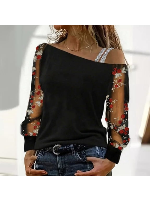 Women's Elegant Black Sequin Blouse Sexy Glitter Top for Year’s Eve or Formal Occasions Stylish and Comfortable for Parties and Events