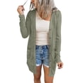 thumbnail image 1 of ASFGIMUJ Women's Open Front Lightweight Cardigan Long Sleeve Button Down Loose Outwear, 1 of 7