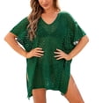 thumbnail image 1 of ASFGIMUJ Women's Swimsuit Smock 2024 Summer Crochet Hollow Knit Swimsuit Beach Dress, 1 of 9