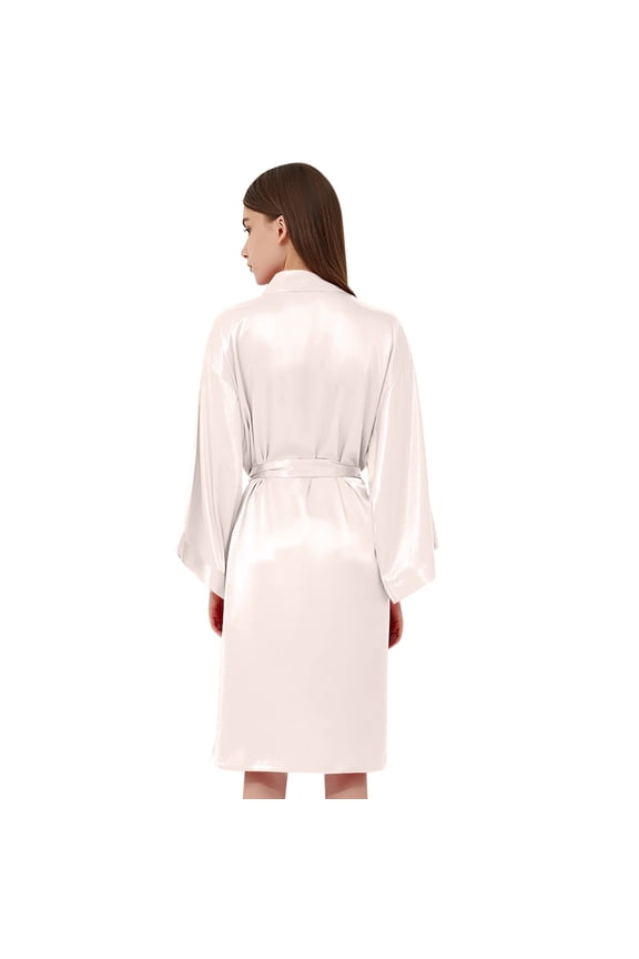 Women's Wedding Party Team Bride Robe Letters Kimono Satin Pyjamas Bridesmaid Bathrobe