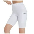 thumbnail image 1 of ASFGIMUJ Womens Summer Shorts With Pockets High Waist Yoga Shorts Workout Short Leggings Compression Running Pants, 1 of 5