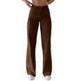 thumbnail image 1 of ASFGIMUJ Womens Sweatpants Solid Color Jeans Sagging Loose Slim Waist Straight Pants Casual Jeans Brown L, 1 of 4