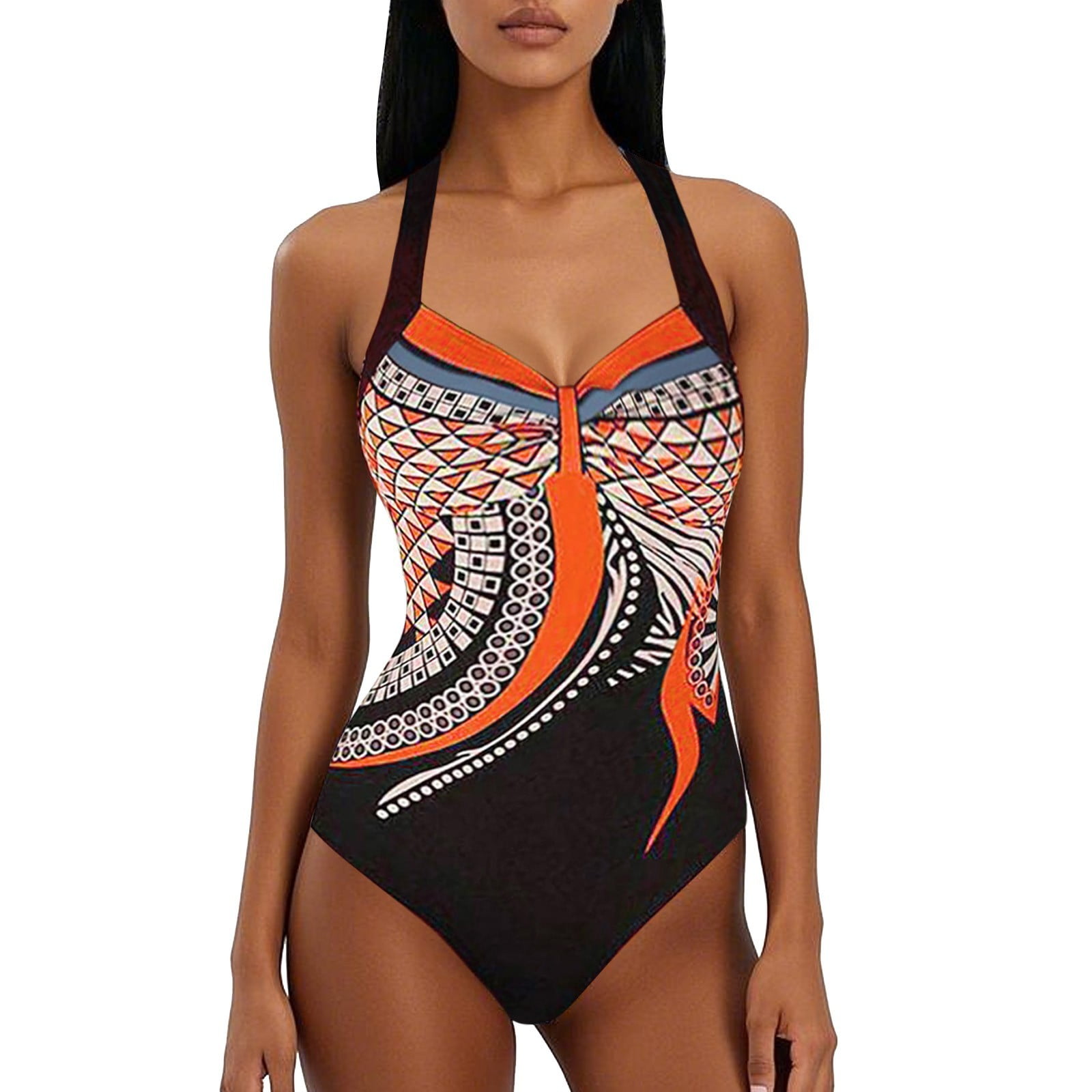 new suit Color Explosion size Siamese swimsuit Sexy Swimwear bikinis backless cover large belly