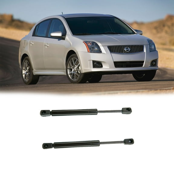 ASFIT-Autoparts 2pcs Trunk Lift Supports Rear Side Shock Struts Black for Nissan for Sentra 2007-2012 10mm-Body Connection(Mm) 6.93 in-Compressed Length(in Tailgate-Type 84430ET00A 84430-ET80A