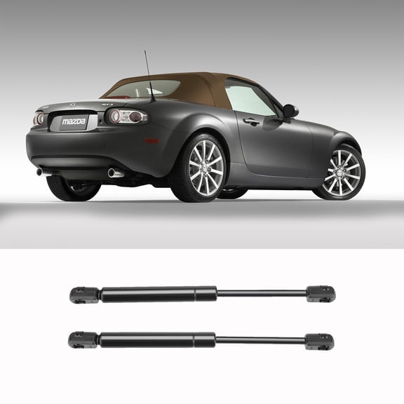 ASFIT-Autoparts 2pcs Trunk Lift Supports Rear Side Shocks Struts Black with Retractable Hardtop for Mazda for MX-5 Miata 2006-2015 6.1"-Compressed Length 10mm-Body Connection 8mm-Shaft Diameter