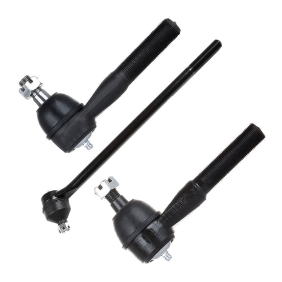 ASFIT-Autoparts 3pcs Suspension Tie Rod End Linkages Set Right Passenger Left Driver Front Inner Outer Side Alloy Steel Coated Greasable Adjustable 4 Wheel Drive for Bronco for F350/F250/F150 3Pieces