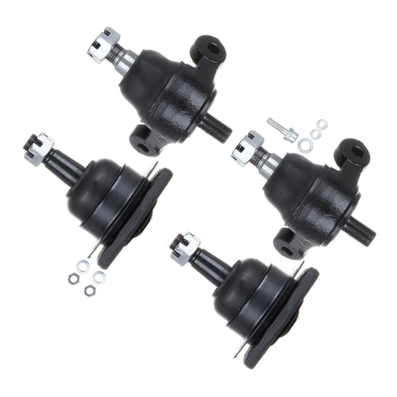ASFIT-Autoparts 4pcs Suspension Ball Joint Kit Front Upper Lower Side Coated Alloy Steel Greasable for Corvette 1963-1977 1982,for Impala 1958-1970 Mounting Hardware