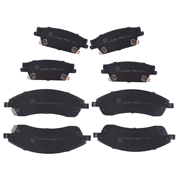 ASFIT-Autoparts 8PCS For 2004-2009 Cadillac SRX 2004-2008 STS Front Rear Ceramic Brake Pads
