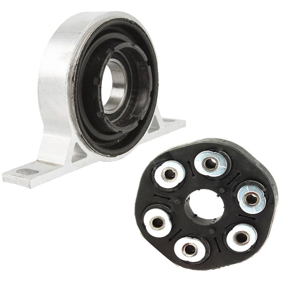 ASFIT-Autoparts Driveshaft Flex Disc + Driveshaft CENTER Support Bearing Kit for BMW E60 E63 E64