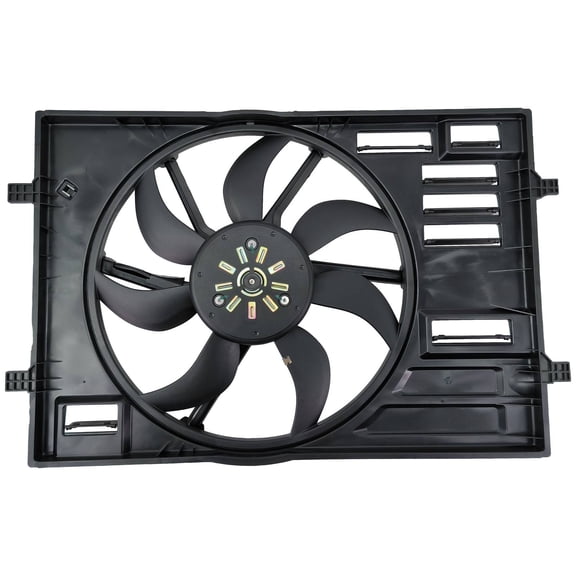 ASFIT-Autoparts Radiator Cooling Fan Assembly Fits for VW Golf GTI Jetta Audi A3 S3 5Q0121203DE