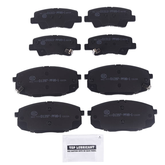 ASFITOYOU- Autoparts 8PCS Front & Rear Ceramic Brake Pads Fit for 2014 2015 2016 Kia Soul 1.6L 2.0L