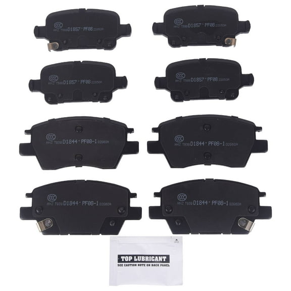 ASFITOYOU- Autoparts 8PCS Front & Rear Disc Ceramic Brake Pads For Chevrolet Cruze Volt Bolt EV EUV