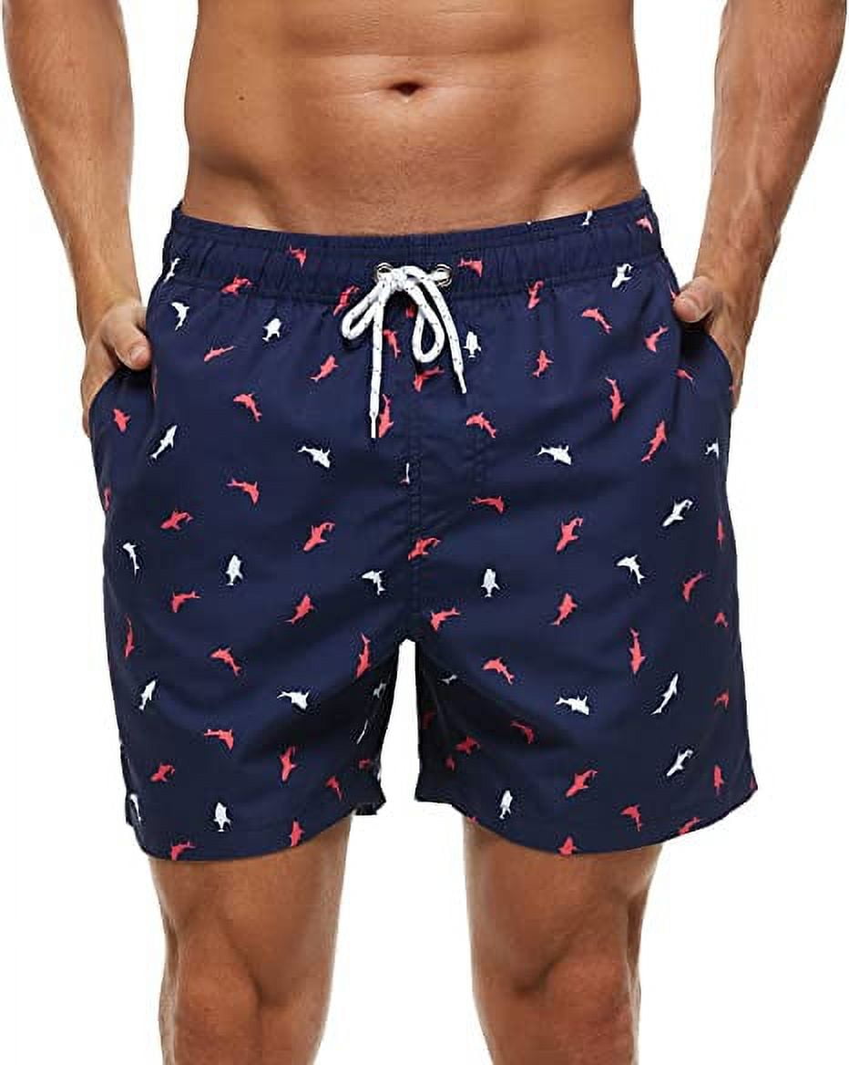 ASG Mens Swimming Trunks 5 Inch Inseam Swim Shorts Summer Bathing Suit  Swimwear Beachwear with Pockets 
