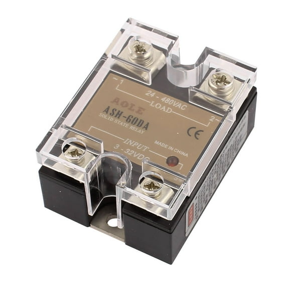 ASH-60DA 3-32VDC to 24-480VAC 60A Single Phase Solid State DC to AC Relay