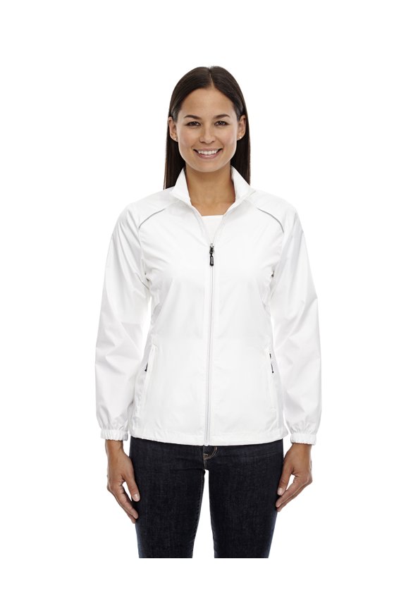 CORE365 78183 Women's Techno Lite Motivate Unlined Lightweight Jacket-White-M