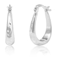 thumbnail image 1 of ASH'S CHOICE Sterling Silver Hoop Earrings for Women Silver Oval Hoop Earrings Hypoallergenic U Shaped Hoops Earring for Jewelry Gifts, 1 of 7