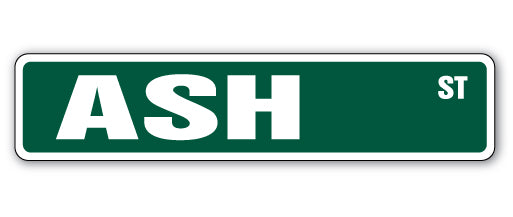 ASH Street Sign Childrens Name Room Sign | Indoor/Outdoor | 30