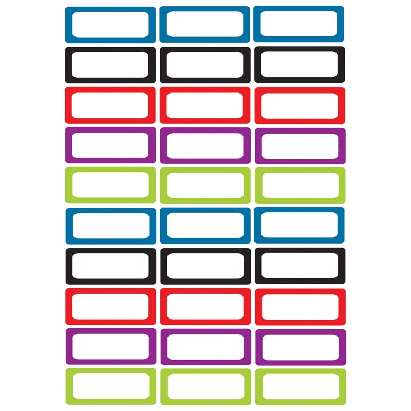 Assorted Color Magnetic Foam Nameplates, 2.5" x 1" Pack of 30