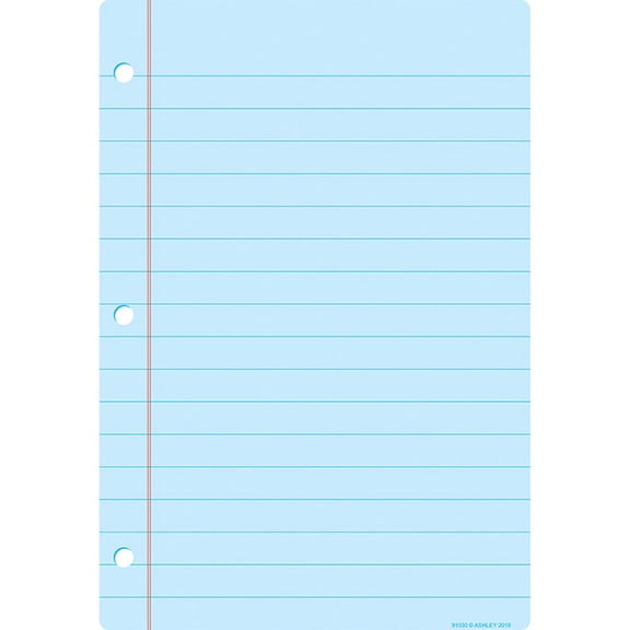 ASH91030 - Smart Poly Chart, 13" x 19", Light Blue Notebook Paper by Ashley Productions