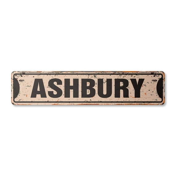 ASHBURY Vintage Plastic Street Sign san francisco Haight road SF | Indoor/Outdoor | 24" Wide