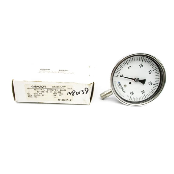ASHCROFT 35-1009-SW-02L-30#-XSG 0-30PSI 3-1/2" NSMP