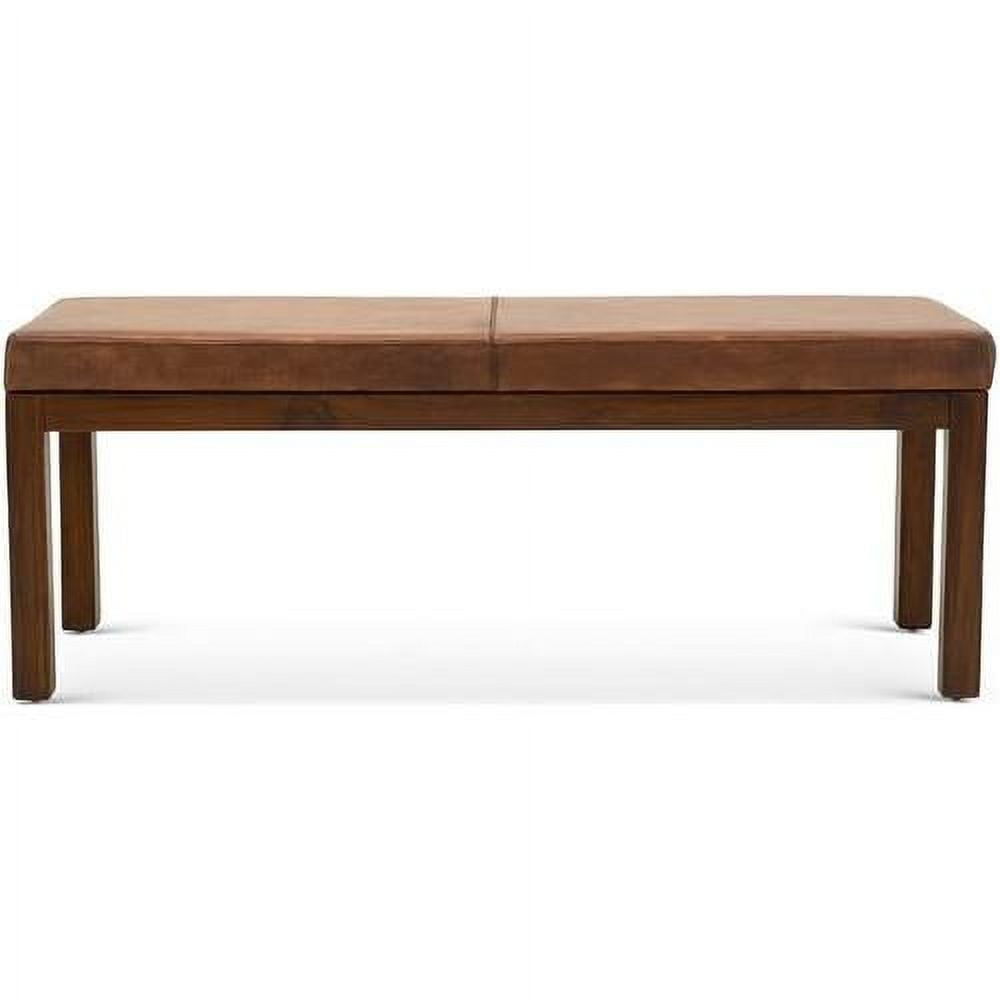 ASHCROFT Komodo Century Modern Rectangular Genuine Leather Bench In