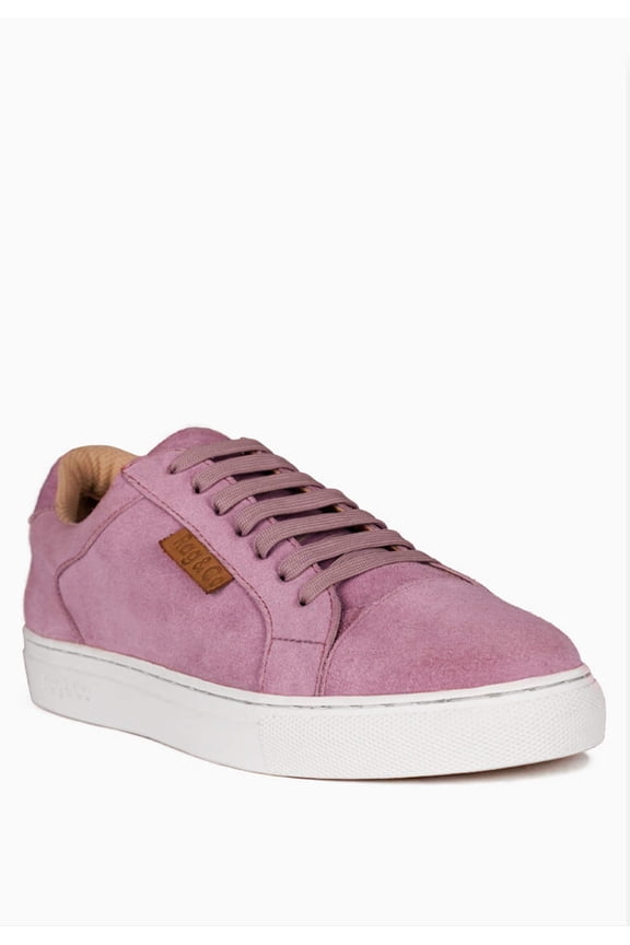 ASHFORD Pink Fine Suede Handcrafted Sneakers