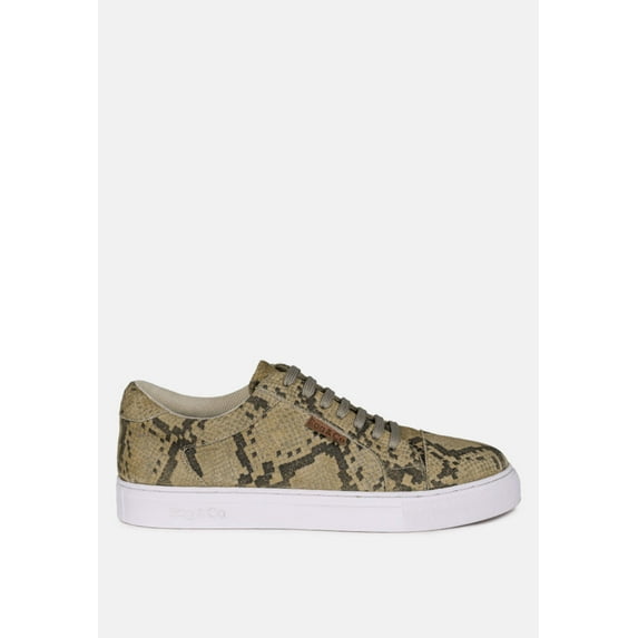 ASHFORD Snake Print Handcrafted Sneakers