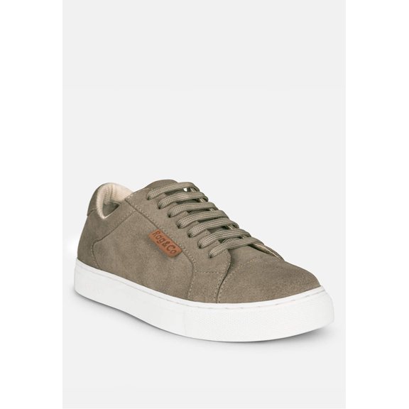 ASHFORD Taupe Fine Suede Handcrafted Sneakers