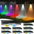 thumbnail image 1 of ASHIP Solar Fence Lights 8 Pack, 50 Lumens Outdoor Deck Solar Lights with 12 Modes RGB Color Glow LED Solar Fence Lights Outdoor Waterproof for Patio, Backyard, Deck, Fence, Railing, 1 of 9
