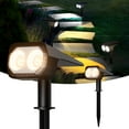 thumbnail image 1 of ASHIP Solar Spotlights, Solar Lights Outdoor 2 Pack, 3 Color Warm White & Cool White 26 LEDs Solar Powered Garden Lights IP65 Waterproof, Solar Landscape Spotlights for Yard Lawn Driveway Garage, 1 of 9