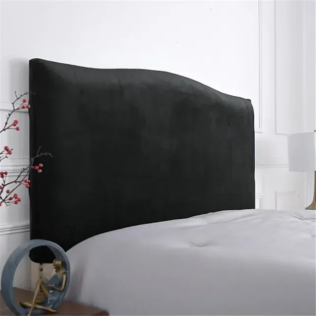 ASHJ Elastic Velvet Headboard Cover Soft Dustproof Bedhead Cover All