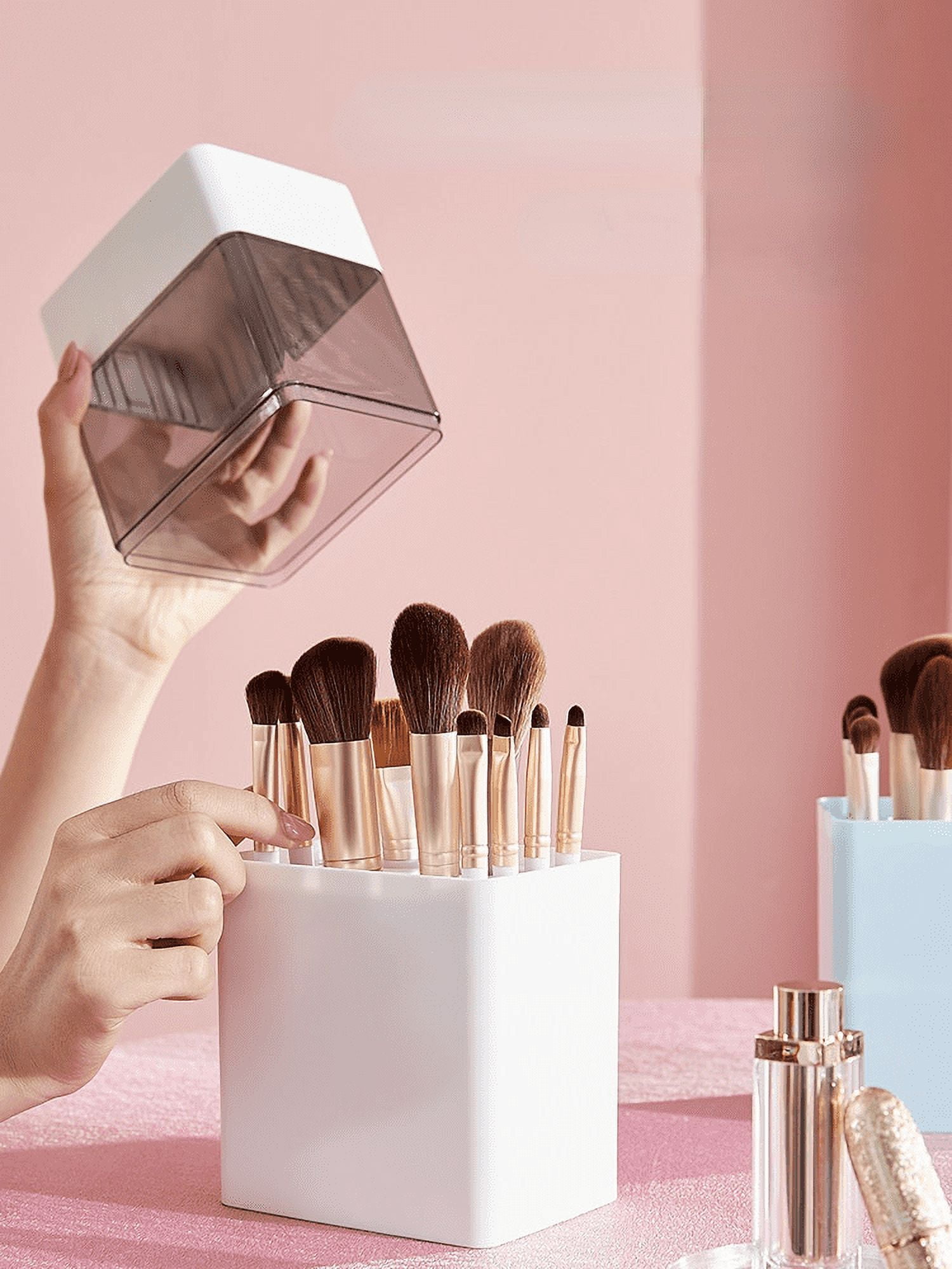 ASHJ Makeup brush storage box dustproof powder brush eye shadow brush