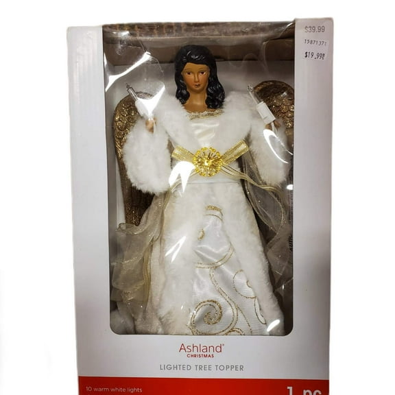 Ashland 12" Angel Tree Topper with Warm Lights