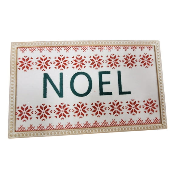 ASHLAND CHRISTMAS WALL DECOR NOEL, EMBROIDERED 13 X 8 INCHES