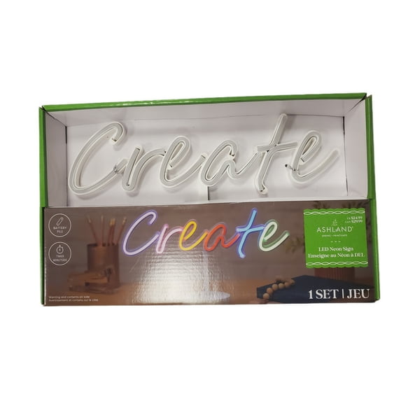 ASHLAND LED NEON SIGN 12 X 4 IN, PLUS STAND