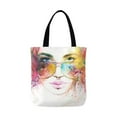 thumbnail image 1 of ASHLEIGH Abstract Fashion Woman with Sunglasses Portrait Canvas Tote Bag Tote Shopping Bag Washable Grocery Tote Bag, Craft Canvas Bag for Women Men Kids, 1 of 3