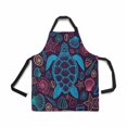 thumbnail image 1 of ASHLEIGH Adjustable Bib Apron for Women Men Girls Chef with Pockets Ocean Sea Turtle Shell Novelty Kitchen Apron for Cooking Baking Gardening Pet Grooming Cleaning, 1 of 1